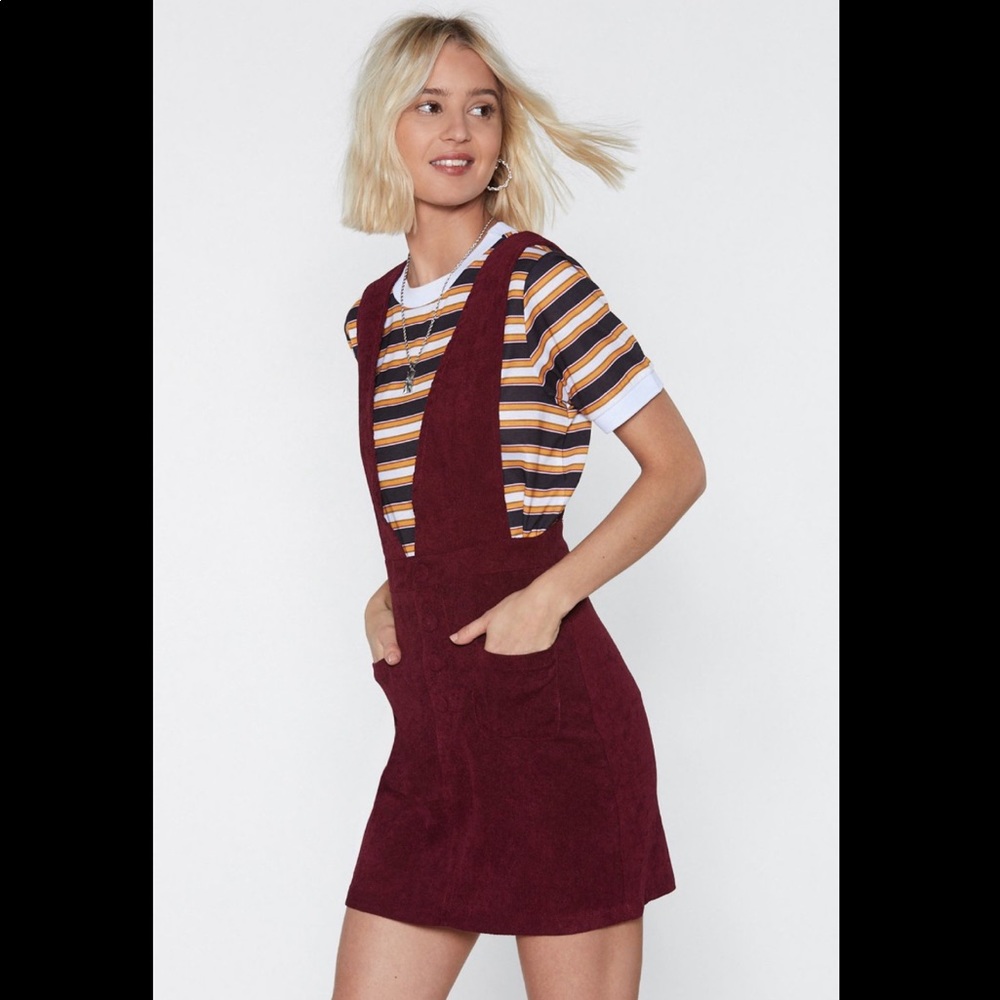 Over the Top Corduroy Pinafore Dress | Nasty Gal | 6